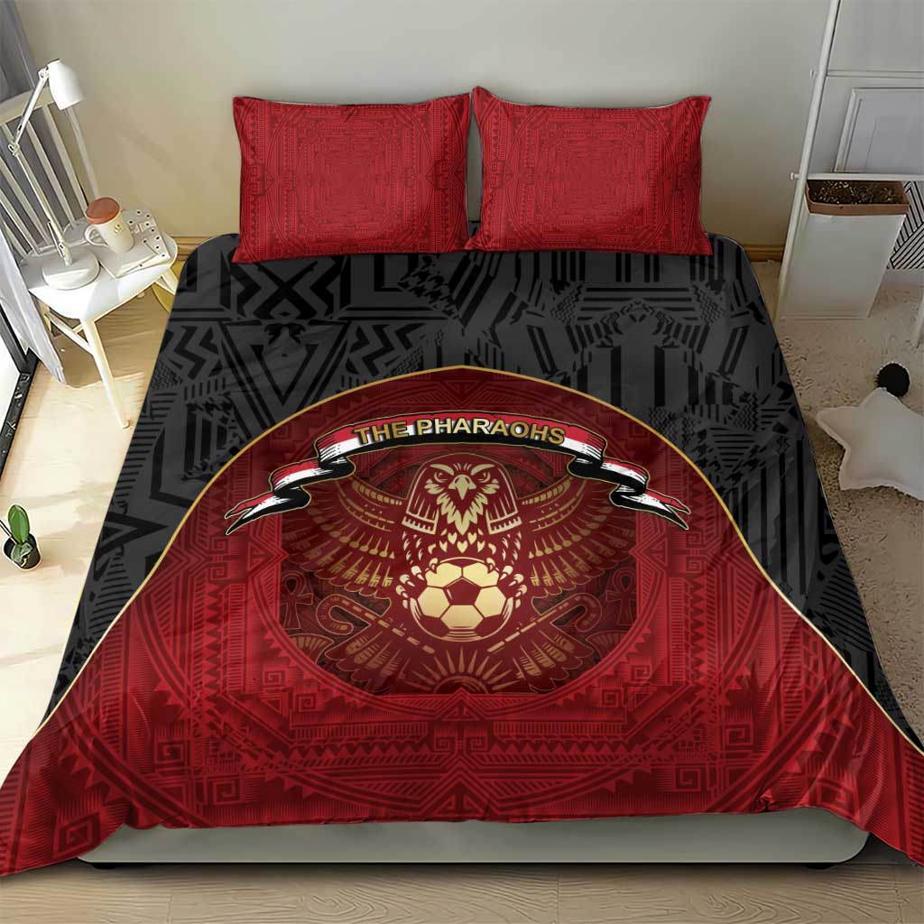 Egypt Football Bedding Set Tribal Eagle With Ancient Egyptian Patterns