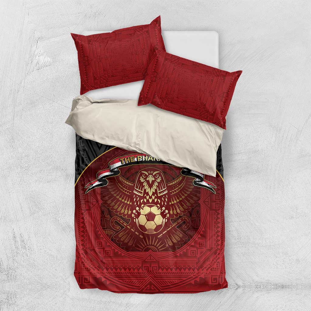 Egypt Football Bedding Set Tribal Eagle With Ancient Egyptian Patterns