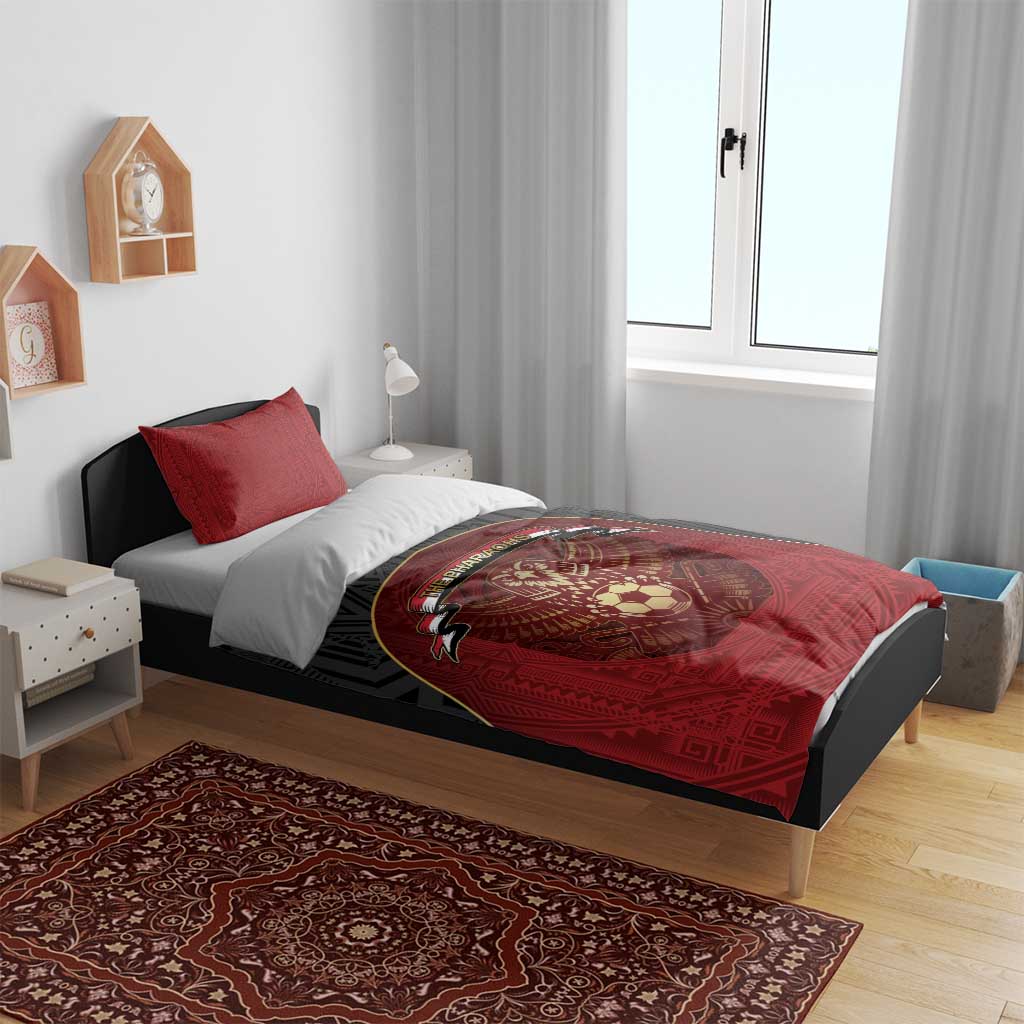 Egypt Football Bedding Set Tribal Eagle With Ancient Egyptian Patterns