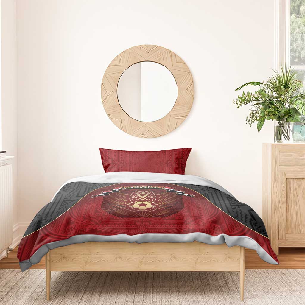 Egypt Football Bedding Set Tribal Eagle With Ancient Egyptian Patterns