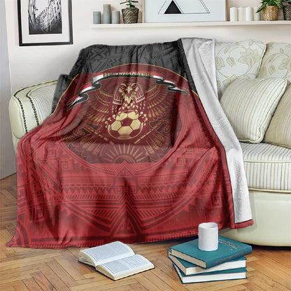 Egypt Football Blanket Tribal Eagle With Ancient Egyptian Patterns