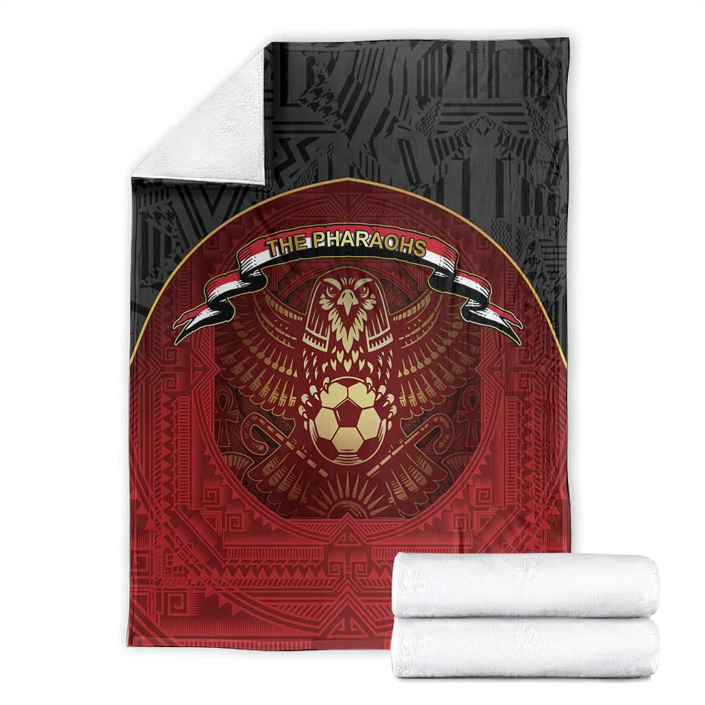 Egypt Football Blanket Tribal Eagle With Ancient Egyptian Patterns