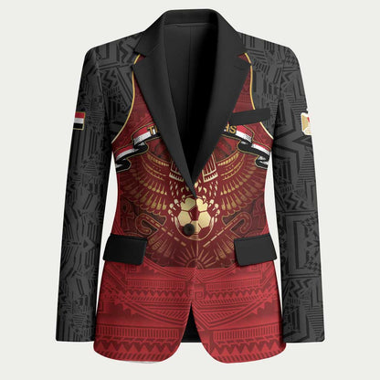 Custom Egypt Football Blazer Tribal Eagle With Ancient Egyptian Patterns