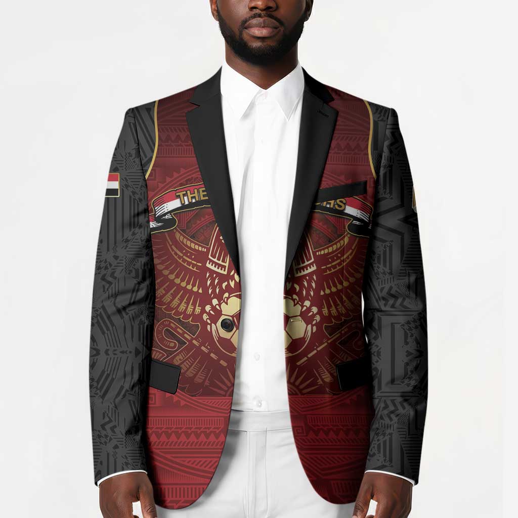 Custom Egypt Football Blazer Tribal Eagle With Ancient Egyptian Patterns