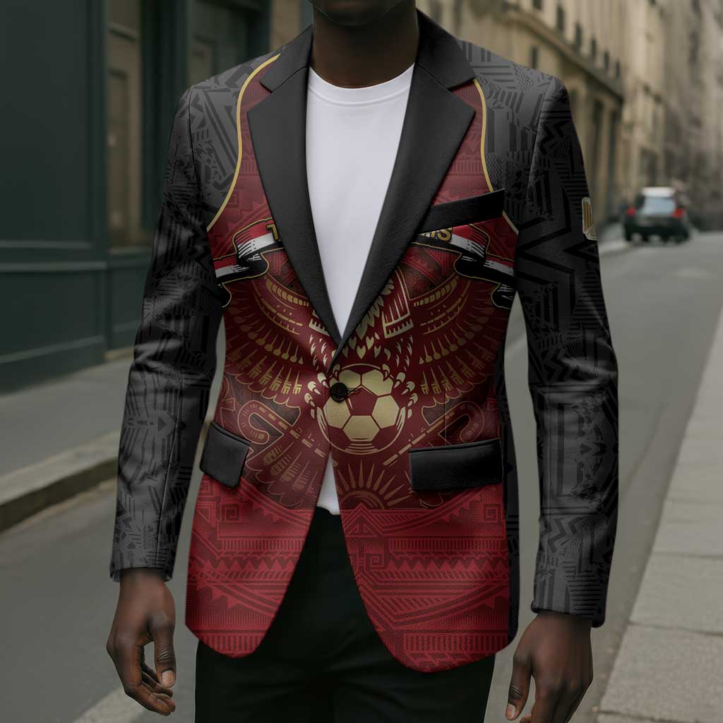 Custom Egypt Football Blazer Tribal Eagle With Ancient Egyptian Patterns