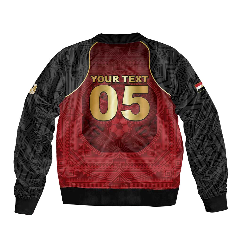 Custom Egypt Football Bomber Jacket Tribal Eagle With Ancient Egyptian Patterns