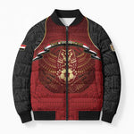 Custom Egypt Football Bomber Puffer Jacket Tribal Eagle With Ancient Egyptian Patterns