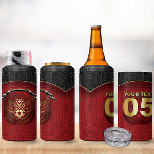 Custom Egypt Football 4 in 1 Can Cooler Tumbler Tribal Eagle With Ancient Egyptian Patterns