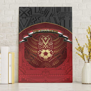 Egypt Football Canvas Wall Art Tribal Eagle With Ancient Egyptian Patterns