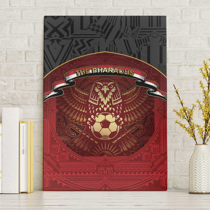 Egypt Football Canvas Wall Art Tribal Eagle With Ancient Egyptian Patterns