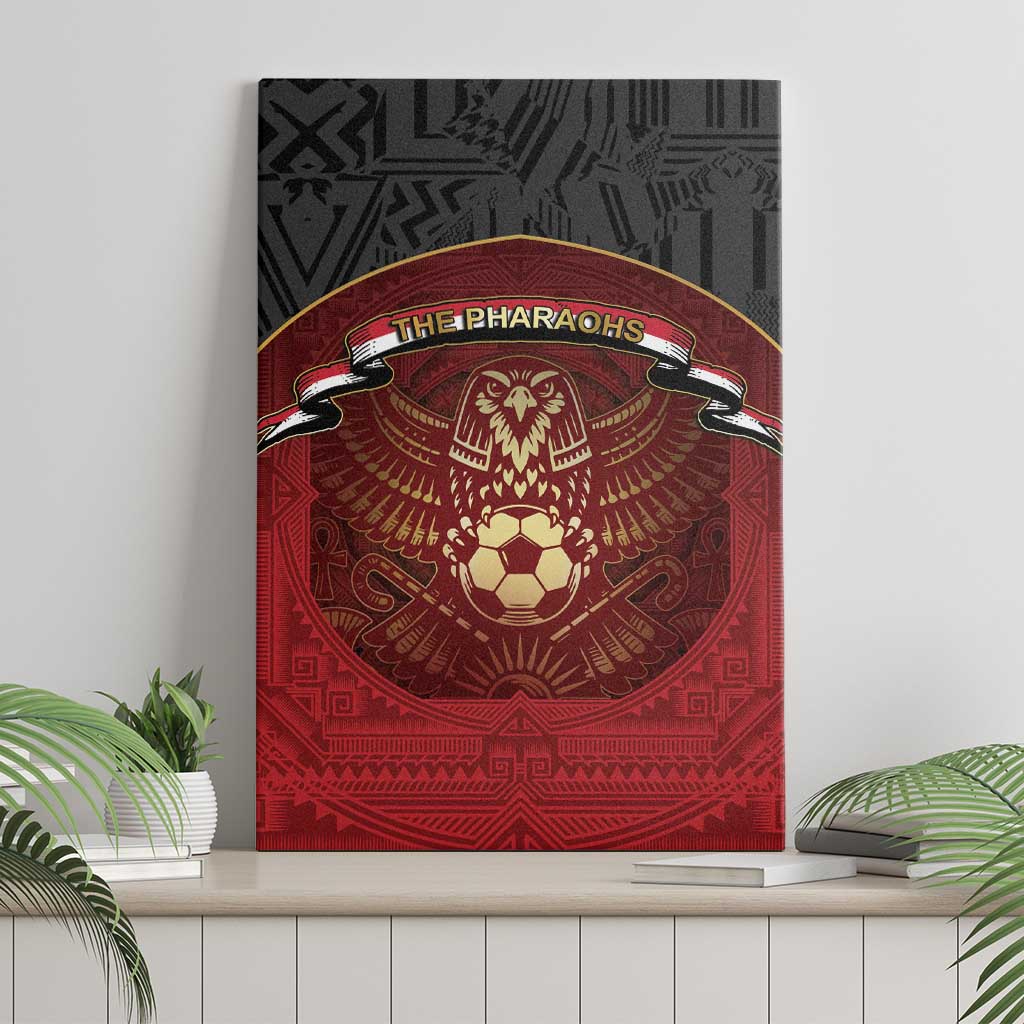 Egypt Football Canvas Wall Art Tribal Eagle With Ancient Egyptian Patterns
