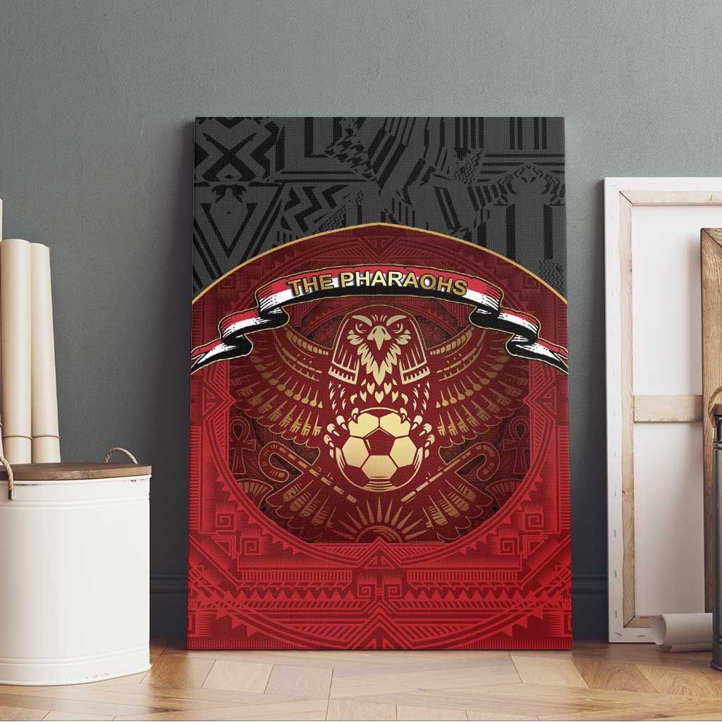 Egypt Football Canvas Wall Art Tribal Eagle With Ancient Egyptian Patterns