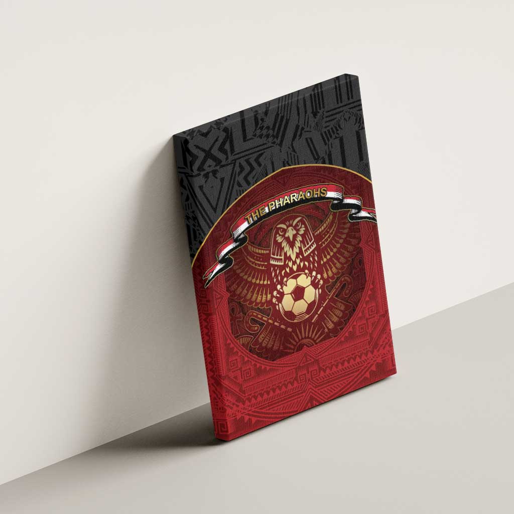 Egypt Football Canvas Wall Art Tribal Eagle With Ancient Egyptian Patterns