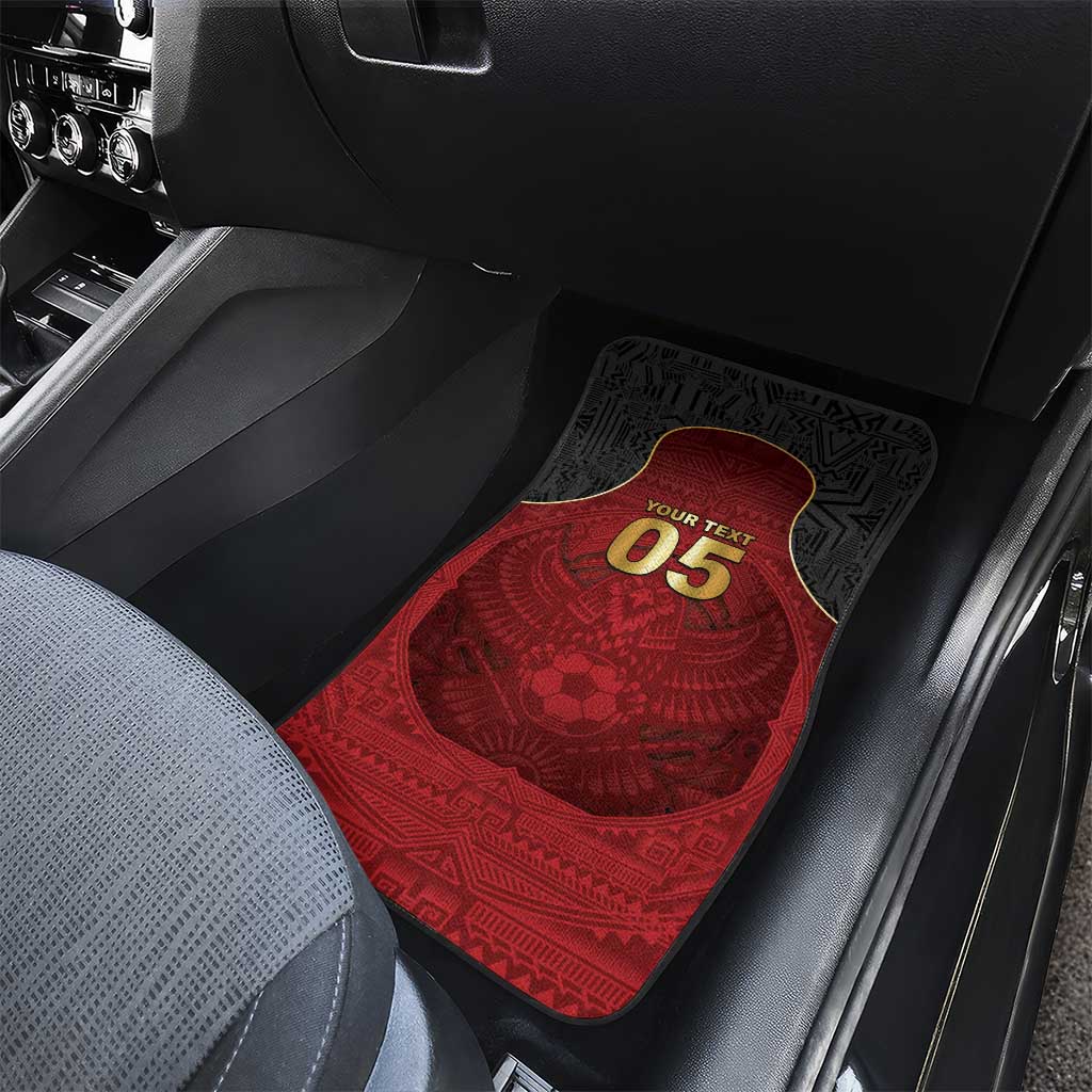 Custom Egypt Football Car Mats Tribal Eagle With Ancient Egyptian Patterns