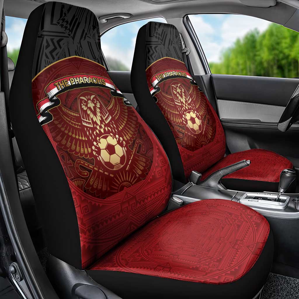 Egypt Football Car Seat Cover Tribal Eagle With Ancient Egyptian Patterns