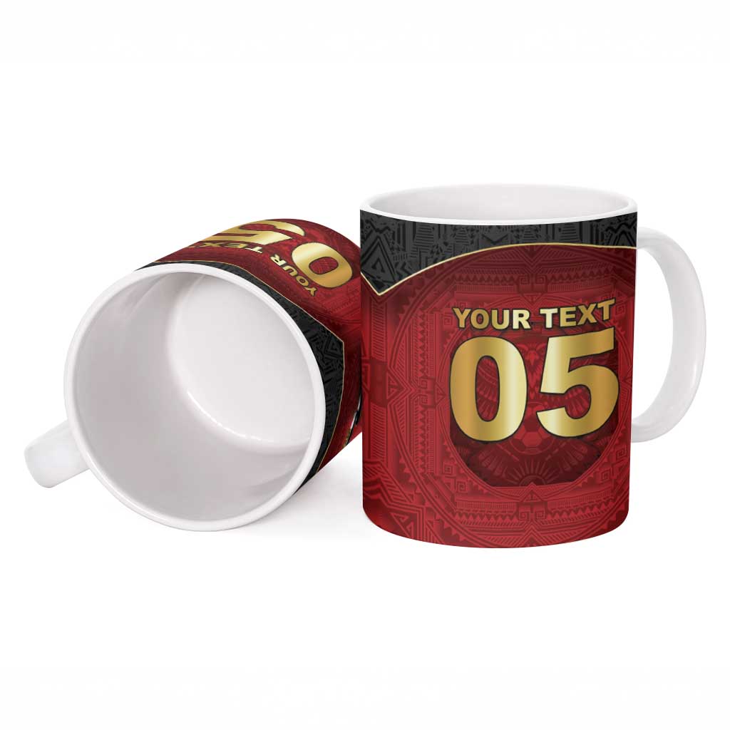 Custom Egypt Football Ceramic Mug Tribal Eagle With Ancient Egyptian Patterns