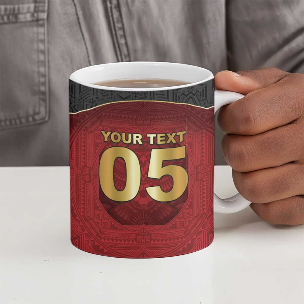 Custom Egypt Football Ceramic Mug Tribal Eagle With Ancient Egyptian Patterns