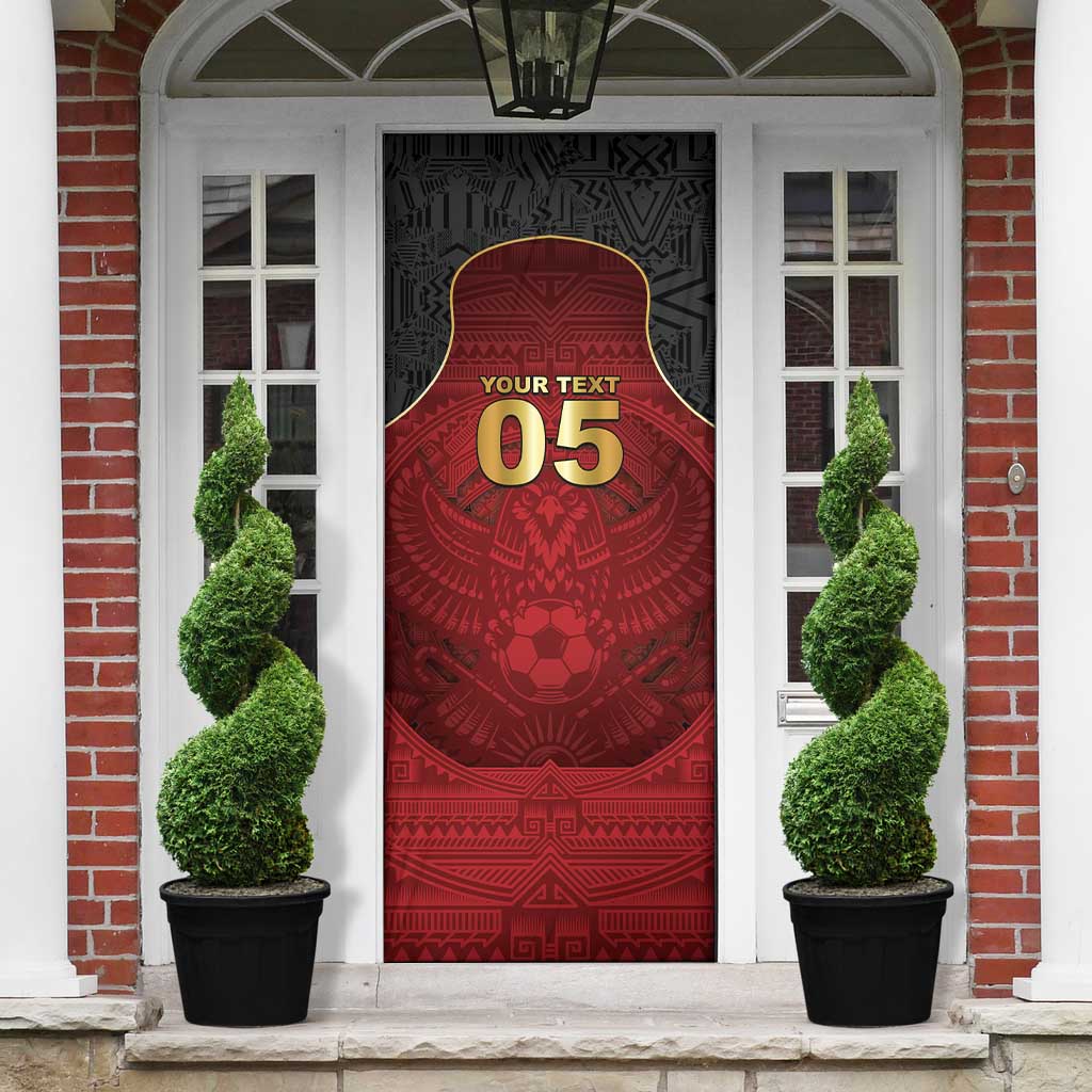 Custom Egypt Football Door Cover Tribal Eagle With Ancient Egyptian Patterns