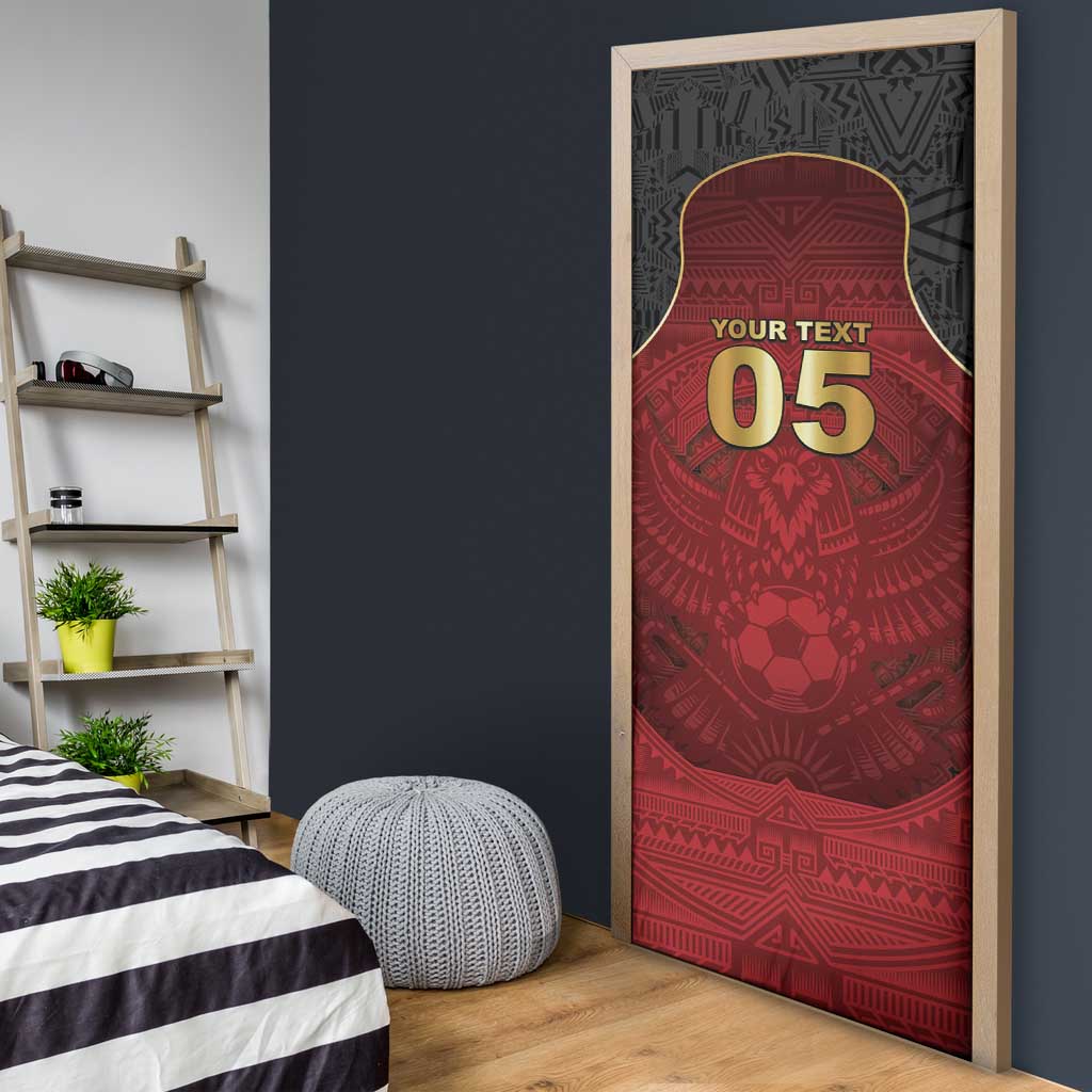 Custom Egypt Football Door Cover Tribal Eagle With Ancient Egyptian Patterns
