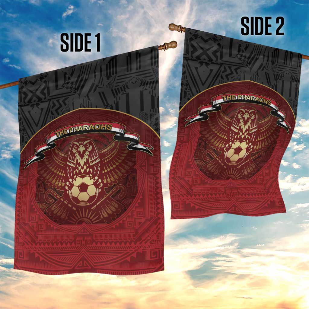 Egypt Football Garden Flag Tribal Eagle With Ancient Egyptian Patterns