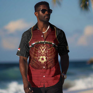 Custom Egypt Football Hawaiian Shirt Tribal Eagle With Ancient Egyptian Patterns