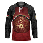 Custom Egypt Football Hockey Jersey Tribal Eagle With Ancient Egyptian Patterns