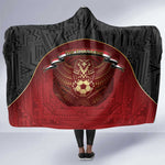 Egypt Football Hooded Blanket Tribal Eagle With Ancient Egyptian Patterns