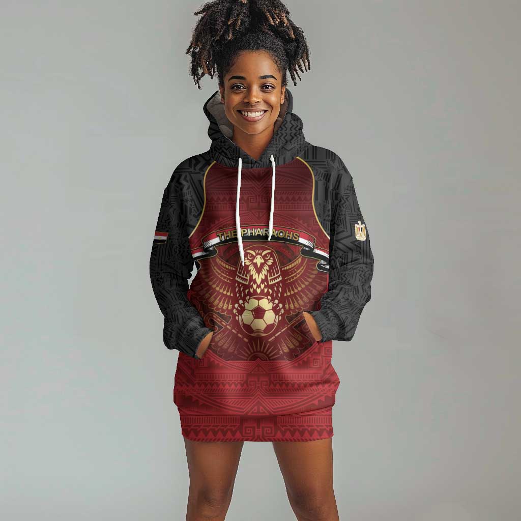 Custom Egypt Football Hoodie Dress Tribal Eagle With Ancient Egyptian Patterns