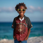 Custom Egypt Football Kid Hawaiian Shirt Tribal Eagle With Ancient Egyptian Patterns