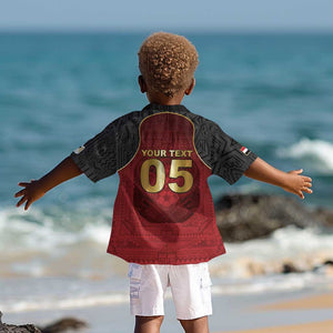 Custom Egypt Football Kid Hawaiian Shirt Tribal Eagle With Ancient Egyptian Patterns