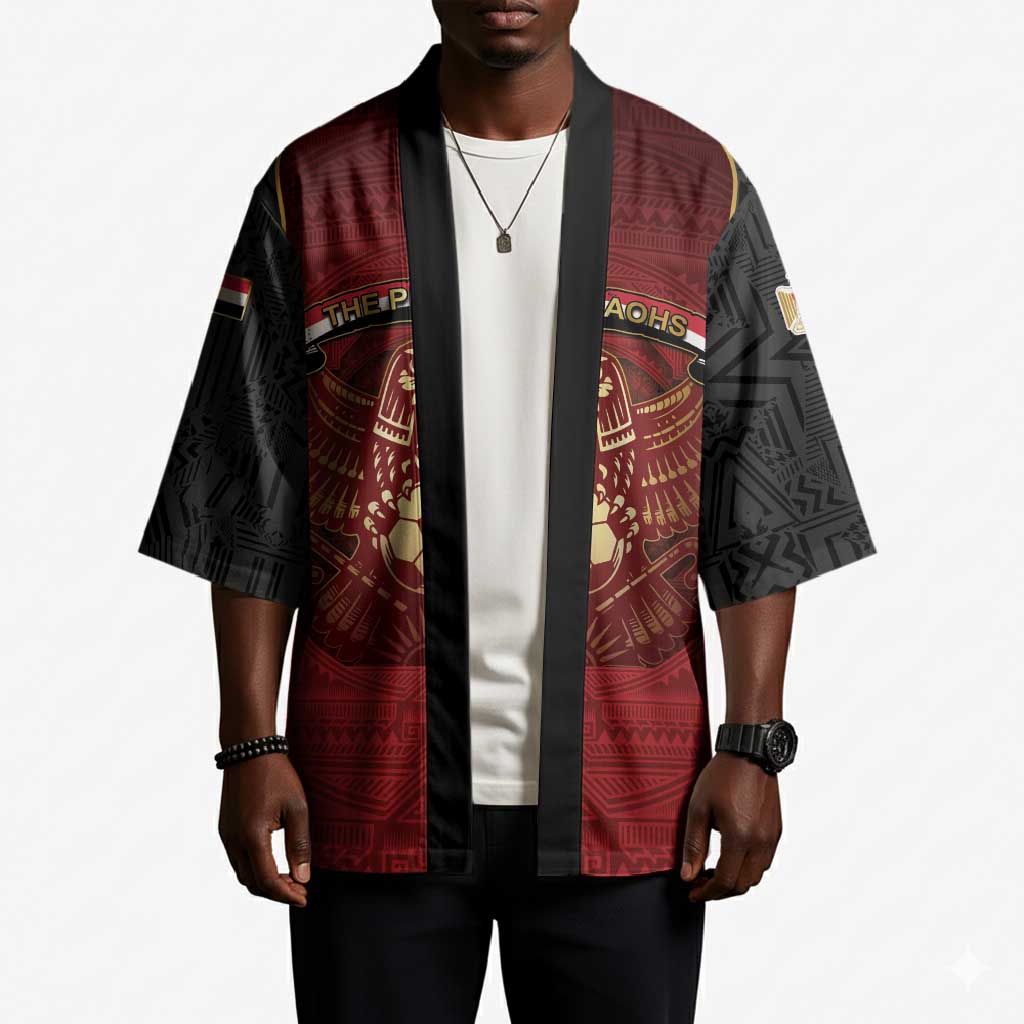 Custom Egypt Football Kimono Tribal Eagle With Ancient Egyptian Patterns