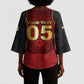 Custom Egypt Football Kimono Sleeve Blouse Tribal Eagle With Ancient Egyptian Patterns
