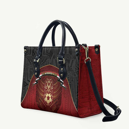 Egypt Football Leather Bag Tribal Eagle With Ancient Egyptian Patterns