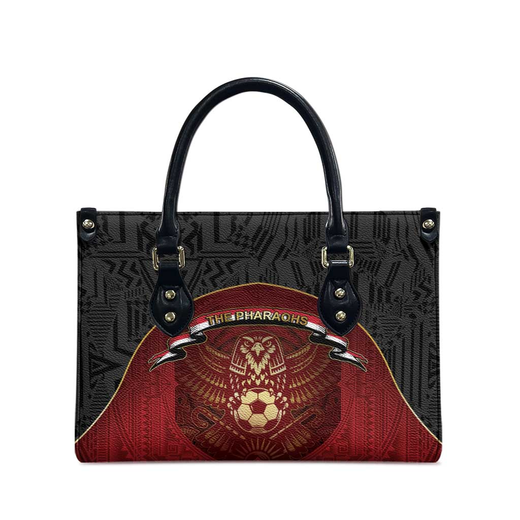 Egypt Football Leather Bag Tribal Eagle With Ancient Egyptian Patterns