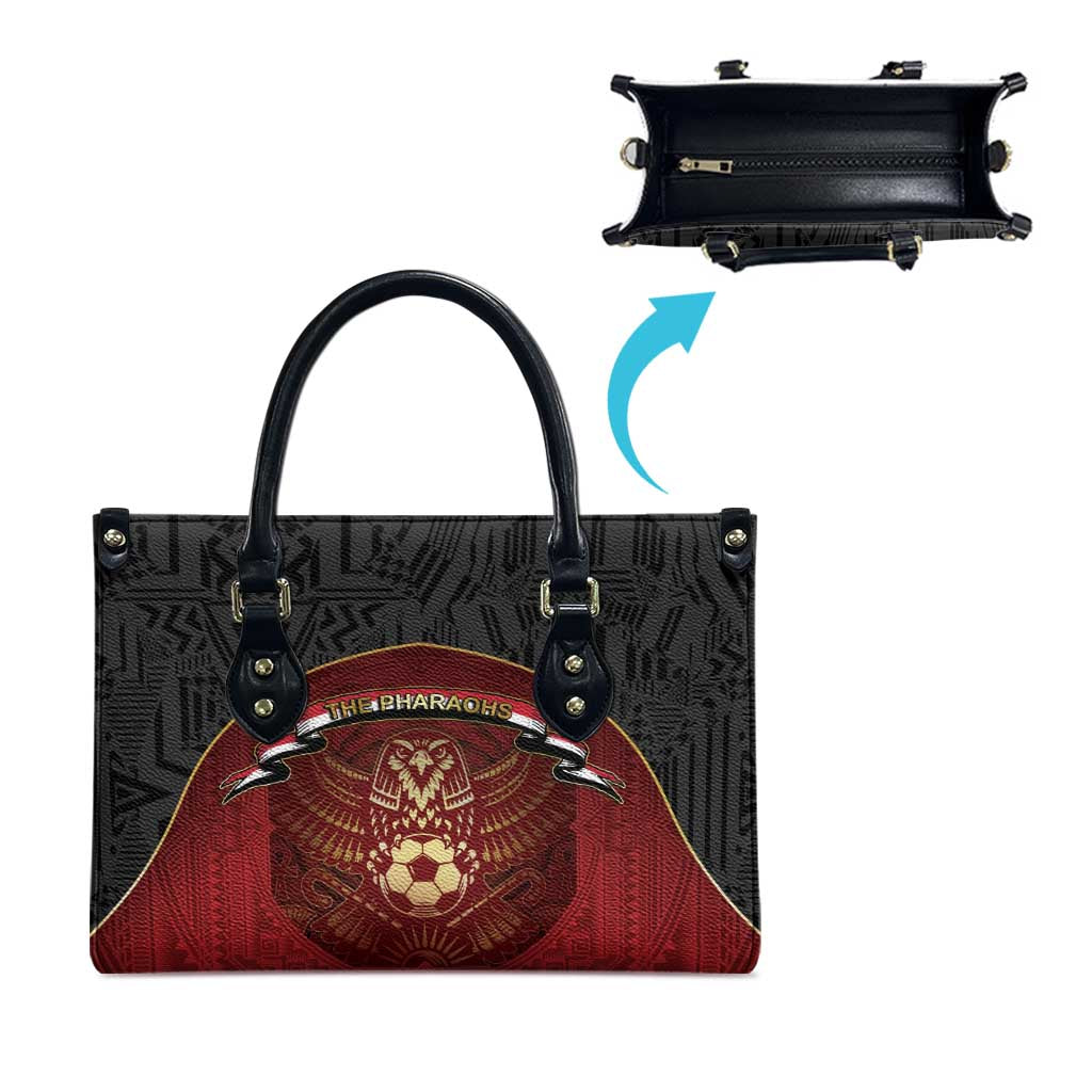 Egypt Football Leather Bag Tribal Eagle With Ancient Egyptian Patterns