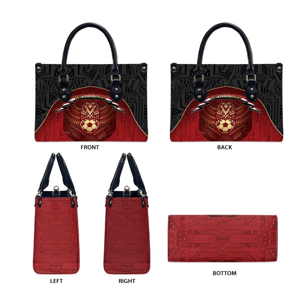 Egypt Football Leather Bag Tribal Eagle With Ancient Egyptian Patterns