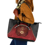 Egypt Football Leather Tote Bag Tribal Eagle With Ancient Egyptian Patterns
