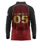 Custom Egypt Football Long Sleeve Polo Shirt Tribal Eagle With Ancient Egyptian Patterns