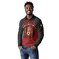 Custom Egypt Football Long Sleeve Polo Shirt Tribal Eagle With Ancient Egyptian Patterns