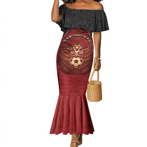 Custom Egypt Football Mermaid Dress Tribal Eagle With Ancient Egyptian Patterns