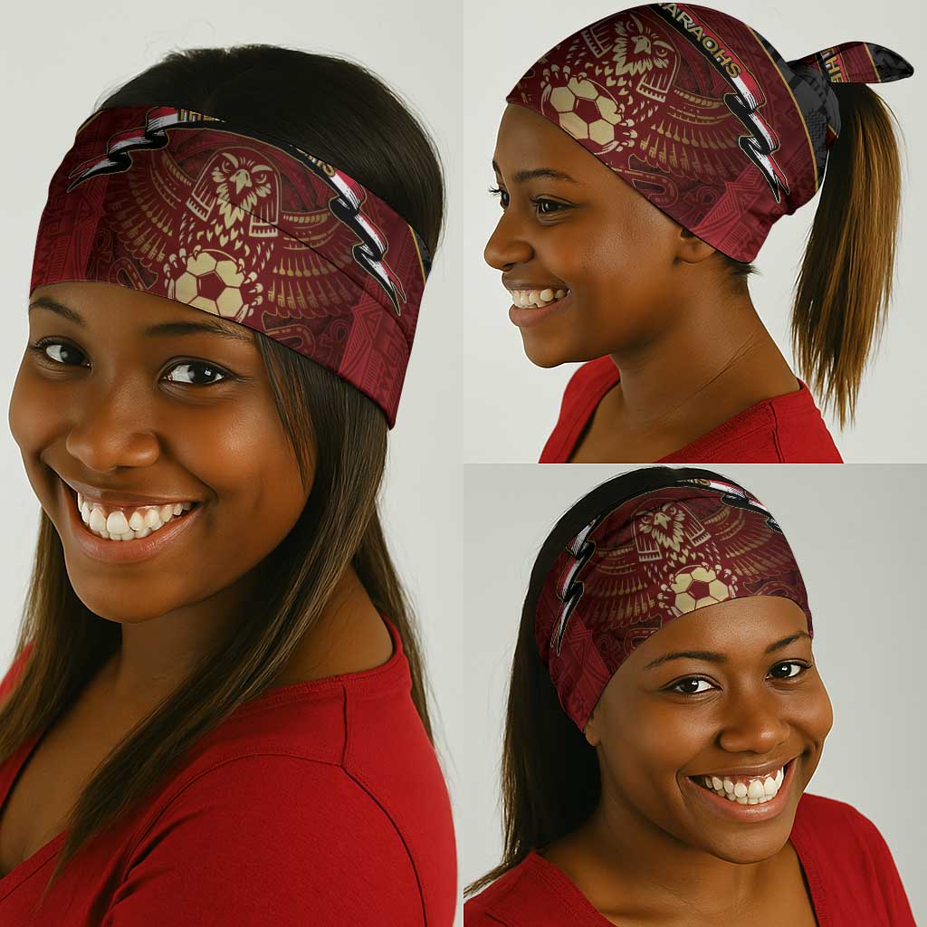 Egypt Football Neck Gaiter Tribal Eagle With Ancient Egyptian Patterns