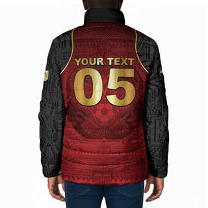 Custom Egypt Football Padded Jacket Tribal Eagle With Ancient Egyptian Patterns