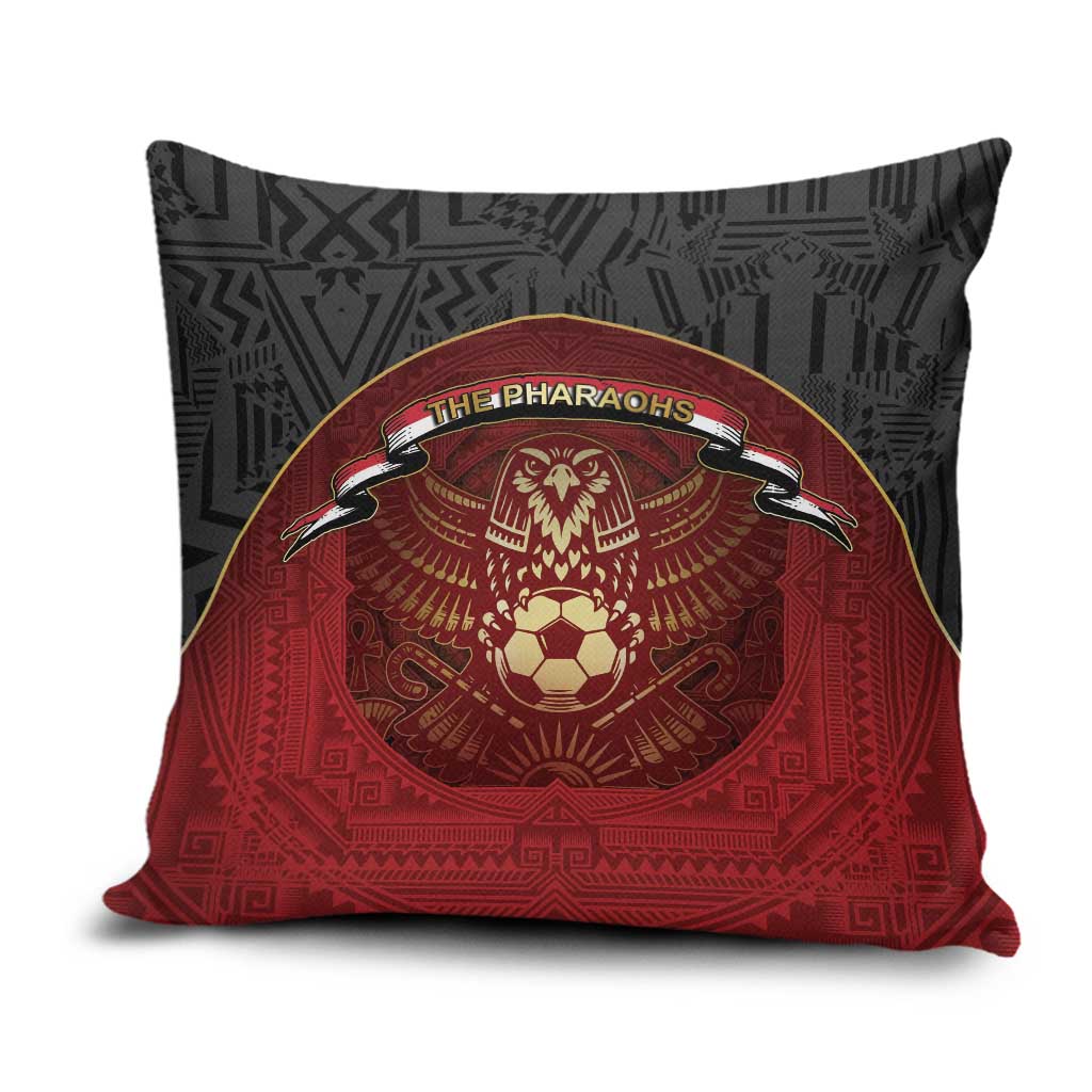 Egypt Football Pillow Cover Tribal Eagle With Ancient Egyptian Patterns