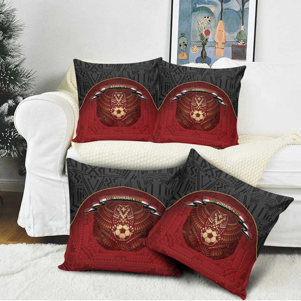 Egypt Football Pillow Cover Tribal Eagle With Ancient Egyptian Patterns