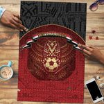 Egypt Football Puzzle Tribal Eagle With Ancient Egyptian Patterns