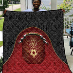Egypt Football Quilt Tribal Eagle With Ancient Egyptian Patterns