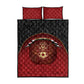 Egypt Football Quilt Bed Set Tribal Eagle With Ancient Egyptian Patterns