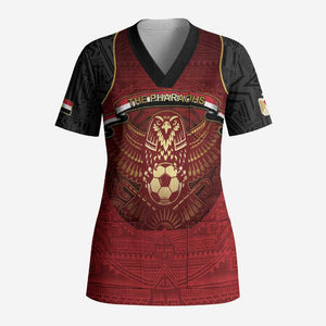 Custom Egypt Football Scrub Top Tribal Eagle With Ancient Egyptian Patterns