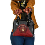 Egypt Football Shoulder Handbag Tribal Eagle With Ancient Egyptian Patterns