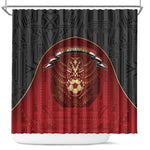 Egypt Football Shower Curtain Tribal Eagle With Ancient Egyptian Patterns